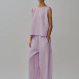Midtown Linen Top in Ube