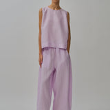 Midtown Linen Top in Ube