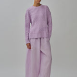 Bridget Chunky Cable-Knit Jumper in Ube
