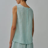 Midtown Linen Top in Sea Salt