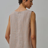 Midtown Linen Top in Peach