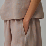 Sculptor Linen Pants in Peach