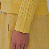 Iris Cable-Knit Cardigan in Mango