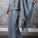 Celeste Ramie Selendang in Coral Blue