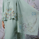 Celeste Ramie Selendang in Sage
