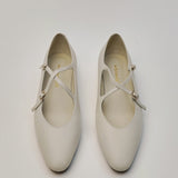 Great Criss-Cross Mary Janes in Buttercream