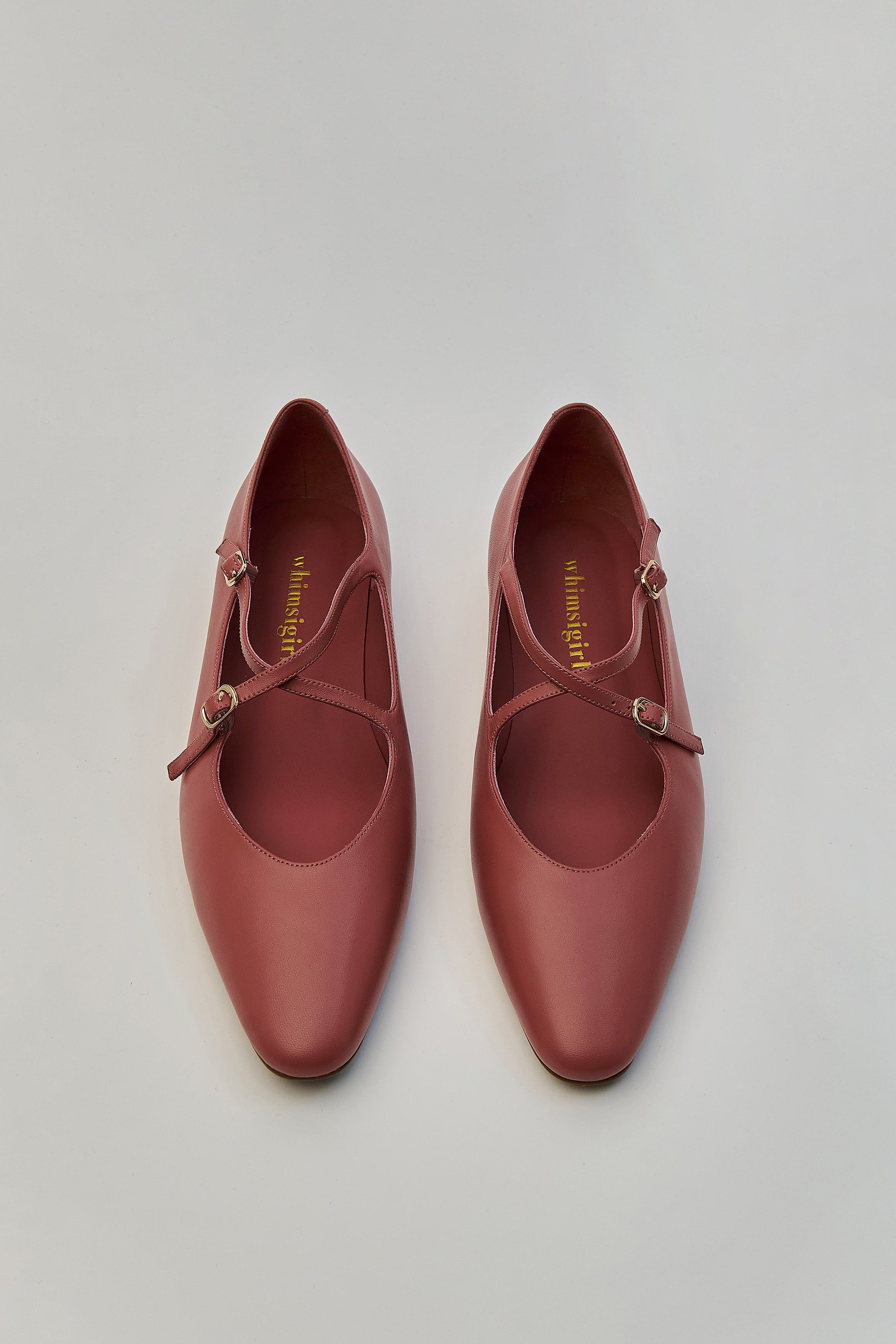 Great Criss-Cross Mary Janes in Berry Pink