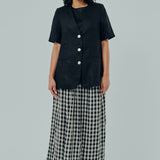 Midtown Short Sleeve Blazer in Black
