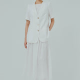Midtown Short Sleeve Blazer in White