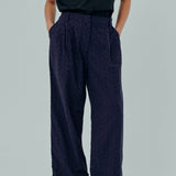 Friday Broderie Trousers in Navy