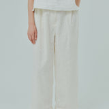Friday Broderie Trousers in Cream