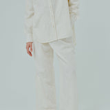 Friday Broderie Trousers in Cream