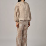 Avenue Pants in Brown Gingham