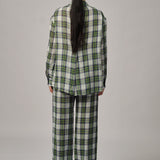 Avenue Pants in Blue Plaid