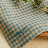 Ina Linen Gingham Tea Towels in Soda