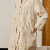 Amelie Ramie Long Kebaya Top in Buttercream