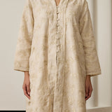Amelie Ramie Long Kebaya Top in Buttercream
