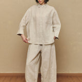 Friday Linen Shirt in Ecru