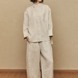 Friday Linen Shirt in Ecru