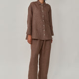 Friday Linen Pants in Walnut