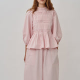 Claudia Poplin Blouse in Pink
