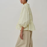 Claudia Poplin Blouse in Yellow